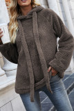 Plain Fleece Drawstring Hoodies