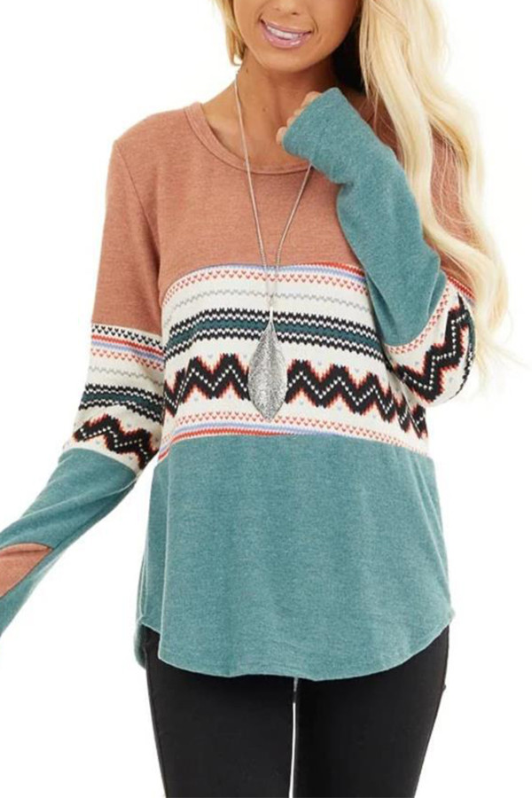 Patchwork Aztec Top Unishe Wholesale
