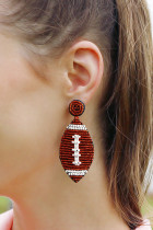 Beads Patchwork Baseball Look Earrings MOQ 3pcs