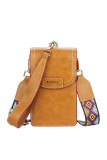 Plain PU Aztect Print Strap Phone Purse MOQ 3pcs