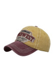 Cow Boy Wild West Embroidery Washed Baseball Cap MOQ 3PCs