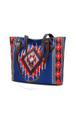 Linen Knit Aztec Print Tote Bag MOQ 3pcs