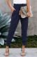 Blue Pocketed Cotton Joggers