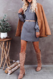 Turtleneck Knitting Sweater Dress