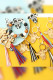 PU Leather Cow Shape Tassels Keychain MOQ 3pcs