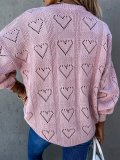 Heart Pattern Hollow Out Sweaters