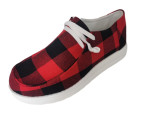 Christmas Plaid Print Lace Up Shoes