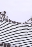Striped Leopard Block Strappy Tank