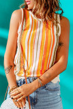 Multicolor Striped Knit Tank