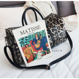 Brown Leopard Weekender Bag MOQ 3PCS