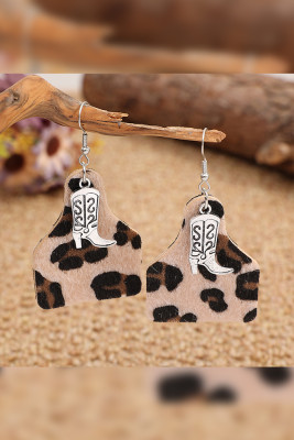 Hairy Leopard with Boots Earrings MOQ 5pcs