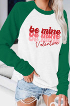 Be Mine,Valentine Print Long Sleeves Top Women Unishe Wholesale