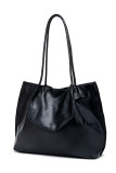 Plain Soft Leather Tote Bag Handbag MOQ 3PCs