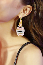 Beads Glitter Patchwork Champgne Earrings MOQ 3pcs