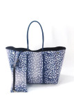 Striped Neoprene Tote Bag with Purse Unishe Wholesale MOQ 3PCS
