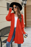 Plain Long Length Open Knit Cardigans