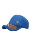 Plaid Contrast Fleece Baseball Hat MOQ 3pcs