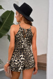 Leopard Print Halter Romper