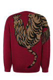 Tiger Pattern Tassle Knitting Pullover Sweater