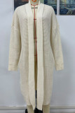 Plain Long Length Open Sweater Cardigans