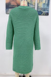 Plain Open Long Length Sweater Cardigans