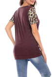 Leopard Print Short Sleeve T-shirt Unishe Wholesale