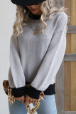 Plain Round Neck Knit Pullover Sweaters
