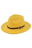 Flat Brim Woolen Jazz Hat with Belt Unishe Wholesale MOQ 3PCS