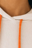 Gray Colorblock Kangaroo Pocket Hooded Dress