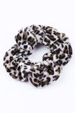 Leopard Print Velvet Scrunchie Hairbands MOQ 5pcs