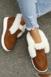 Plain Fluffy Flat Shoes