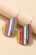 Rainbow Striped Eardrop Earrings Unishe Wholesale MOQ 5pcs