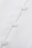 White Forever Tonight Button Tie Top