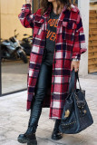 Plaid Button Down Pocketed Shacket Jacket Coats Women UNISHE Wholesale