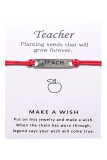 Teacher's Bracelets With Card MOQ 5PCS