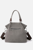 Colorblock Canvas Shoulder Bag MOQ 3PCs
