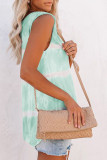 Green Tie-dye Print Tank Top