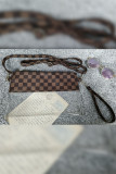 Plaid Splicing Clear Crossbody Bag
