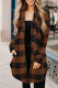 Turn-down Collar Pumpkin Plaid Shirt Coat