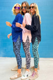Green Classic Leopard Print Active Leggings