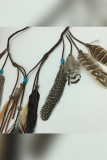 Beads and Feather Knit Hair Clips MOQ 5pcs