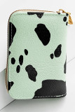 Cow Print Zipper Purse