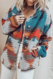Aztec Print Fleece Coat With Pockets Women Unishe Wholesale