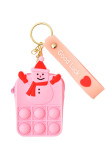 POP IT Snowman Coin Purse Keychain Push Bubble Unishe Wholesale MOQ5pcs