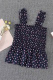 Blue Floral Smock Tank