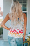 Multicolor Gradient Leopard Tank Top