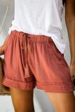 Orange Strive Pocketed Tencel Shorts
