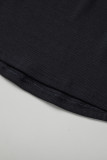 Black Seamless Sleeveless Rib Knit Crop Top
