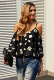 Daisy Floral Cold Shoulder Blouse