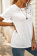 White Holes Crew Neck Cotton Mixed T-shirt